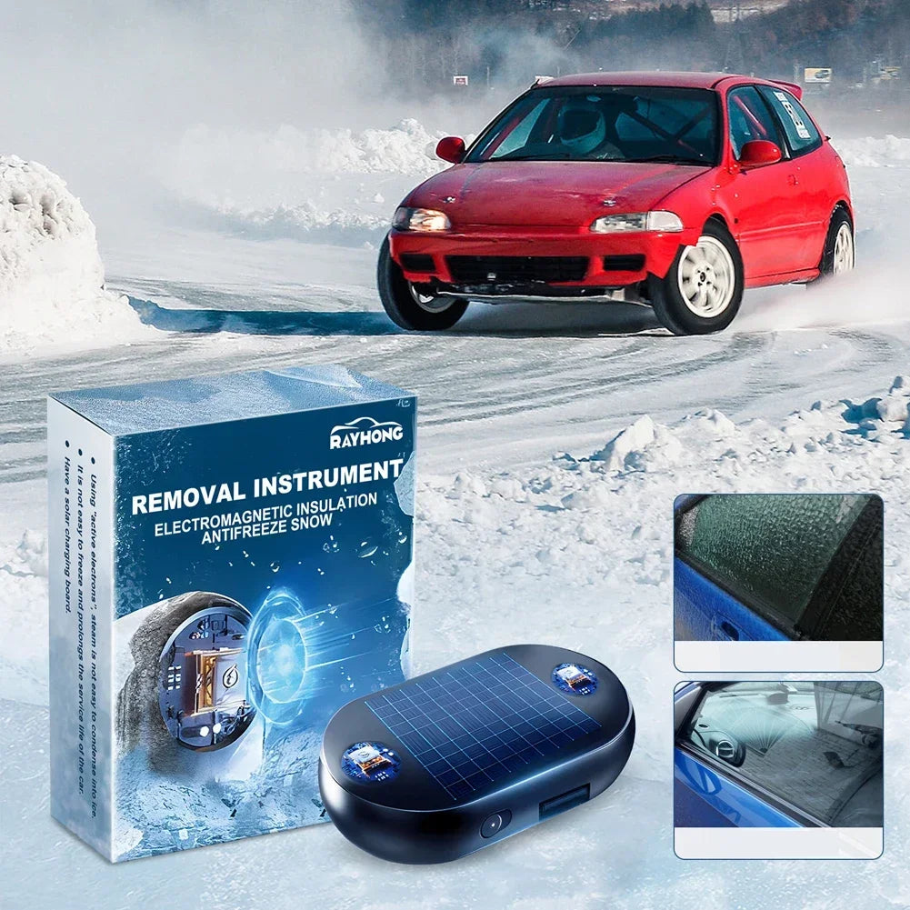 Solar Antifreeze Electromagnetic Molecular Windshield Car Snow Removal Instrument Window Glass Defogging & Defrosting & Deicing Qme