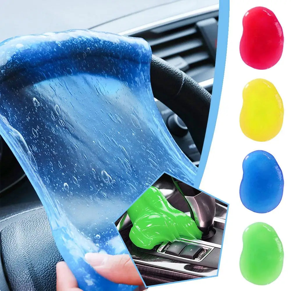 Car Cleaning Gel Slime Magic Mud Automobile Air Vent Computer Keyboard Dirt Dust Remover Gel Car Wash Interior Cleaning Tool Qme