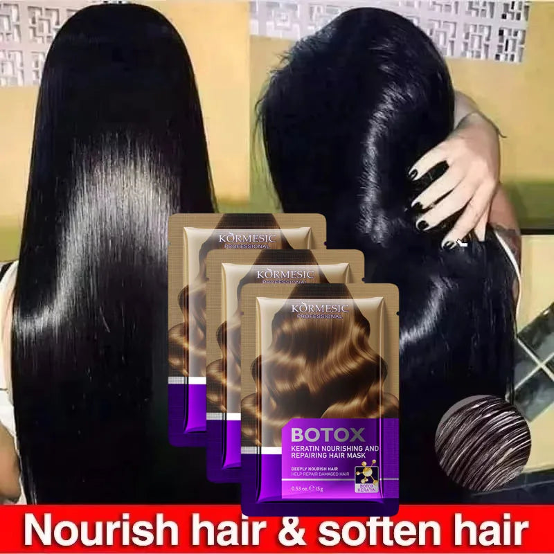 Magical Keratin Hair Mask 5 Seconds Repair Damaged Frizzy Hair Soft Smooth Shiny Nutrition Deep Moisturize Nourishing Hair Care Qme