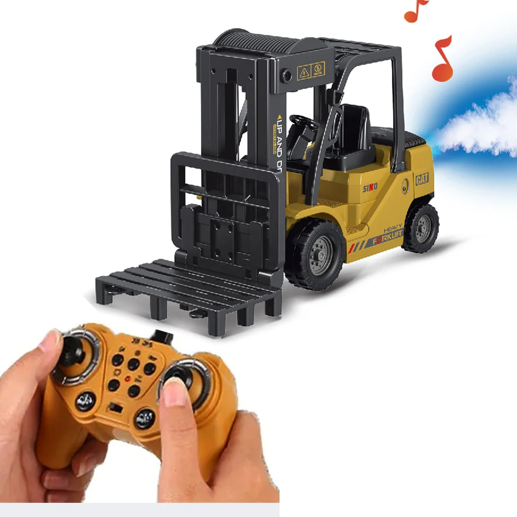 RC Trucks Forklift 2.4G Children Toys Remote Control Cars Toys for Boys Cranes Liftable Stunt Car Electric Vehicle for Kids Gift Qme