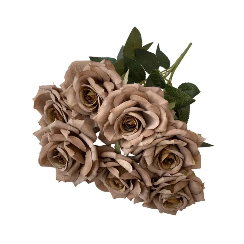 41CM Silk Screen Rose Artificial Flower Wedding Living Room Decoration Road Guide Bouquet, Artificial Flower Qme style 10