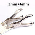 3/6mm Single Hole Punch 8 Sheet Capacity Diameter Hole Puncher Hand Paper Scrapbooking Punches for Home Office School Supplies Qme 2 pcs
