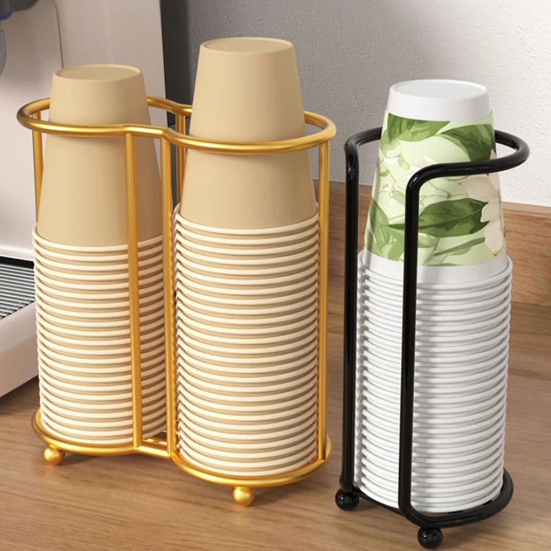Desktop Cup Storage Rack Household Coffee Holder Home Kitchen Paper Qme
