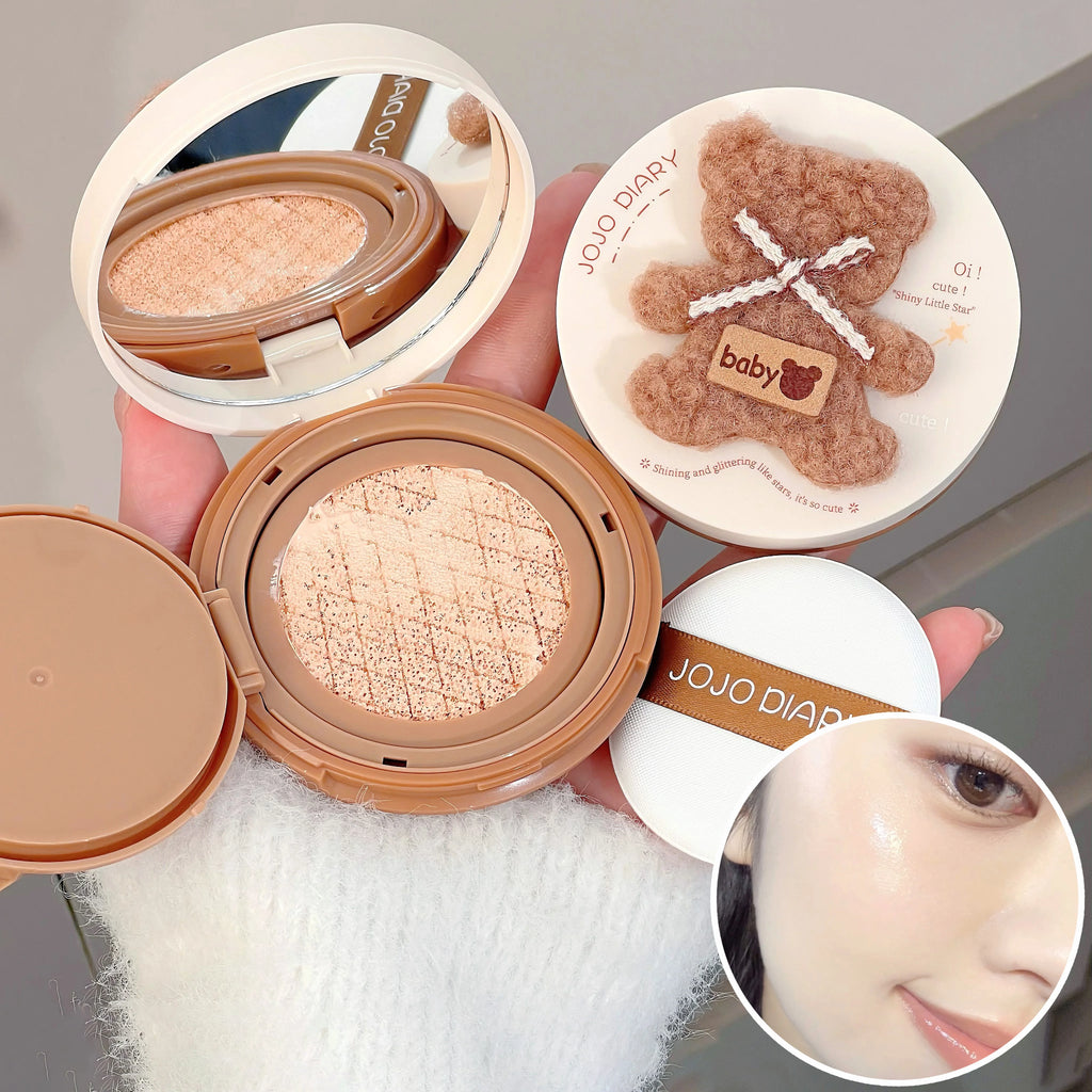 Korean Plush Bear Hydrating Air Cushion BB Cream Concealer Qme