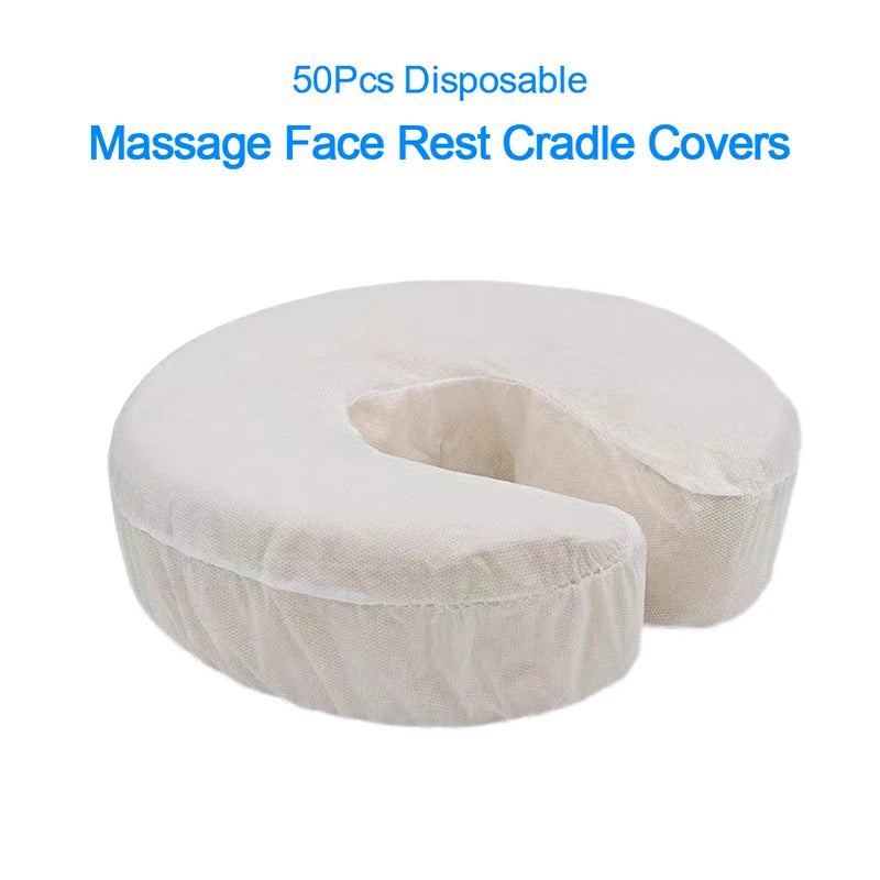 Headrest Covers Fitted Disposable Massage Face Rest Cradle White Qme onesize