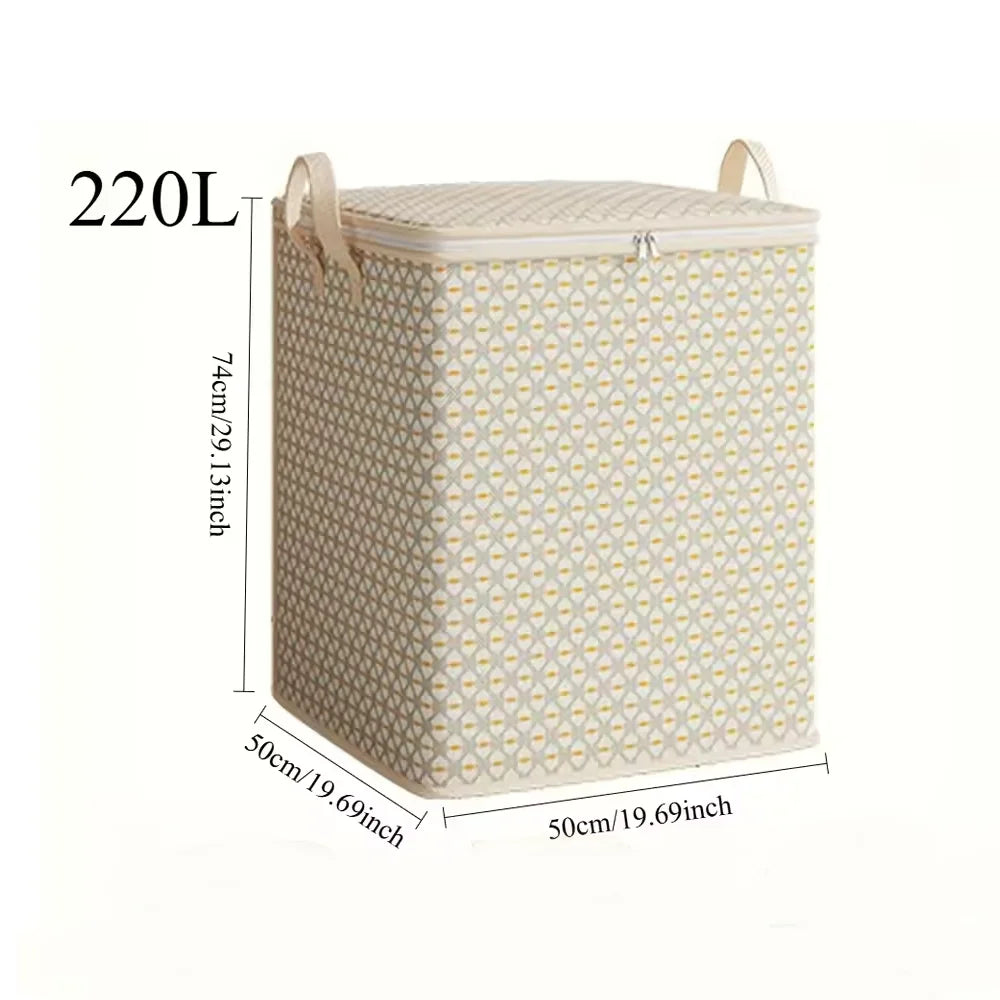 Extra Large Quilt Storage Bag for Home Moving Bedroom Clothes Organizer Packing Sack, Travel Luggage Storage Container Qme 220L