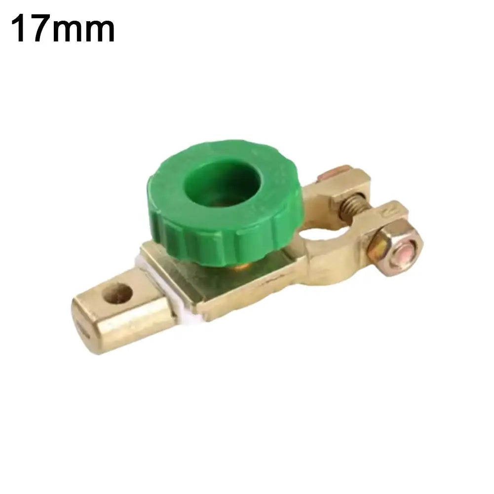 1PCS Heavy Duty Battery Disconnect Isolator Cut Off Switch 12V 24V Green 17MM Fits Standard Negative Terminal Car Accessories Qme A