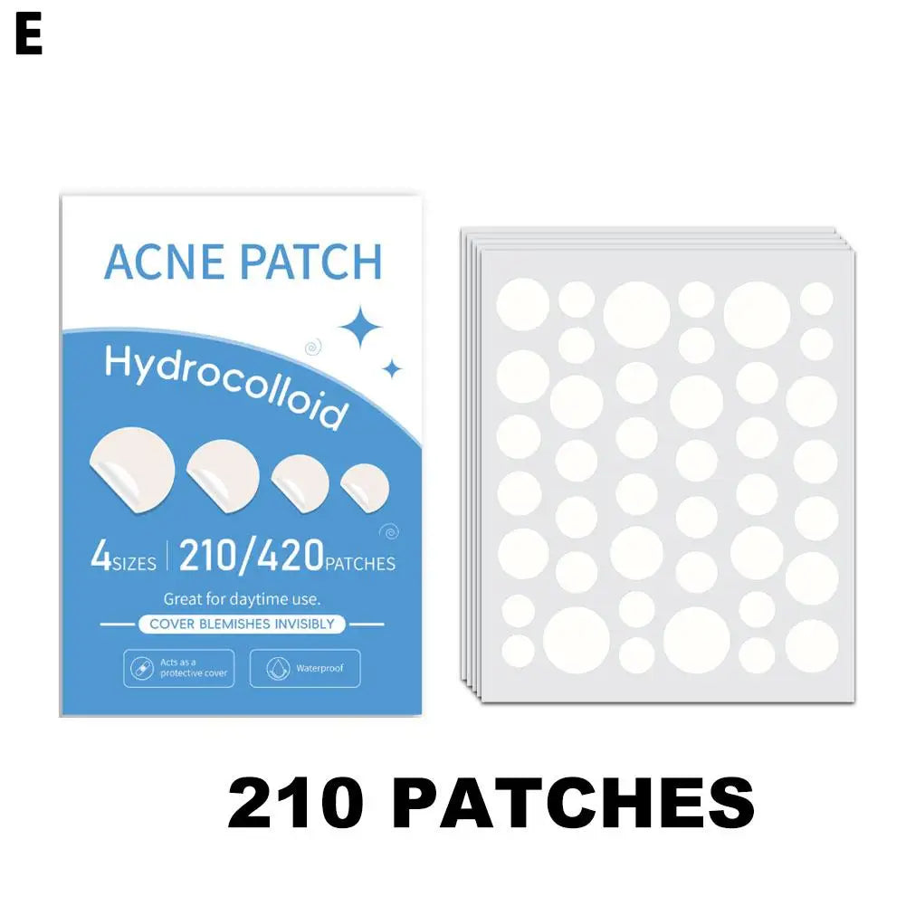 Mixed Sizes Hydrocolloid Pimple Patches For Face Salicylic Acid Hydrocolloid Invisible Acne Stickers For Zits Spots Qme 210pcs CN
