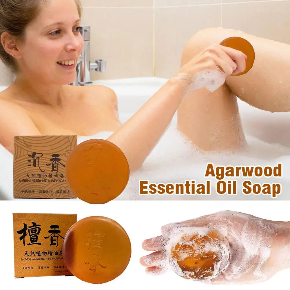 Agarwood Essential Oil Soap Natural Sandalwood Moisturizing Cleansing Qme