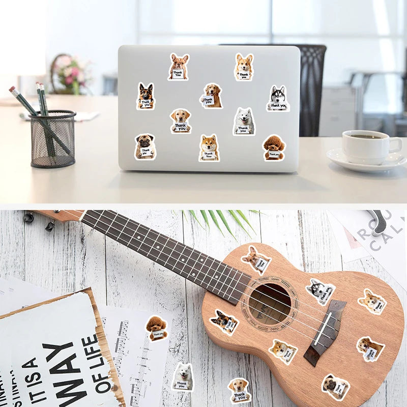 500Pcs Dog Cat Thank You Stickers Roll Cute Puppy Adhesive Labels Tags For Supporting My Small Business Envelope Seals Packing Qme