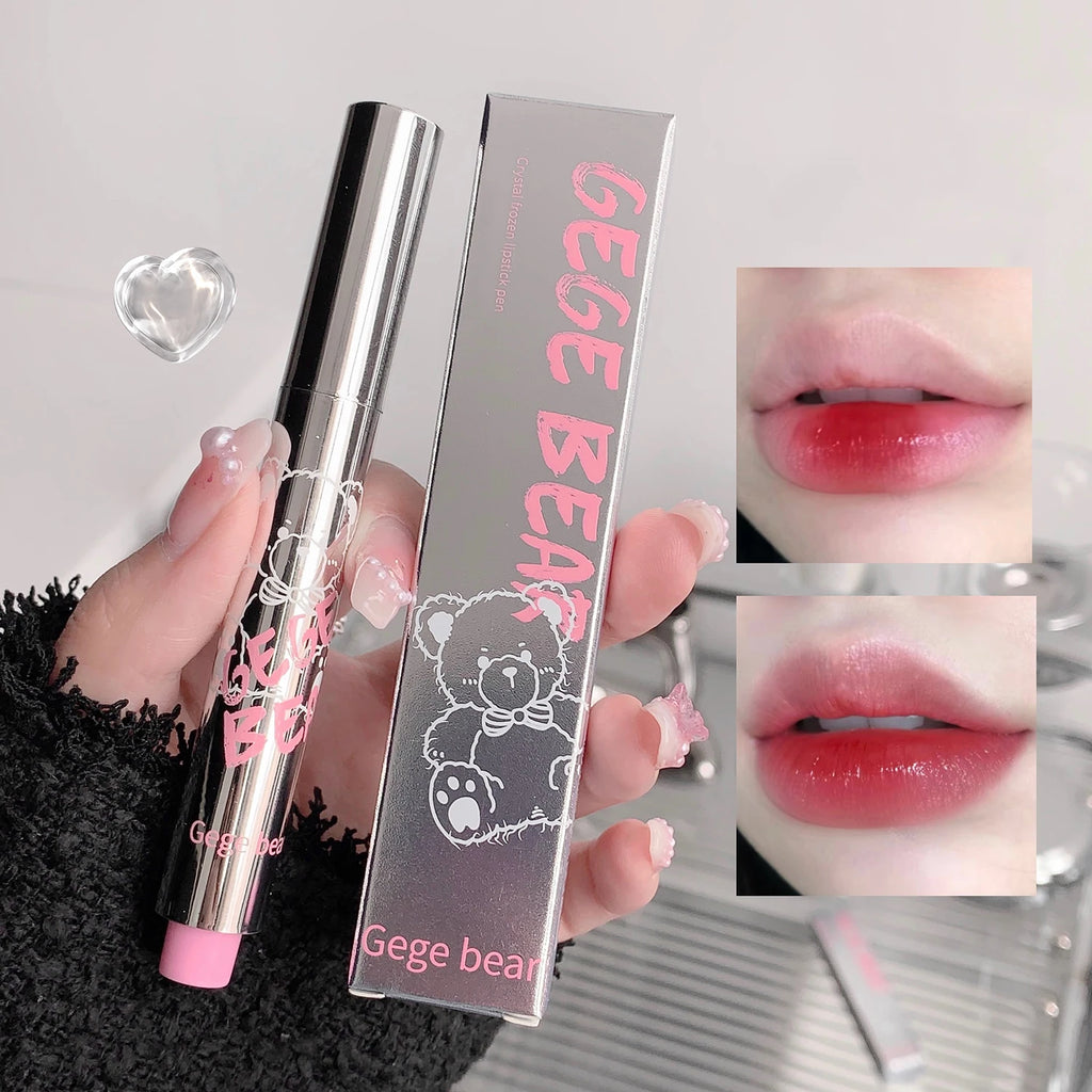 Gege Bear Translucent Crystal Jelly Lipstick Pen Moisturizing Water Qme