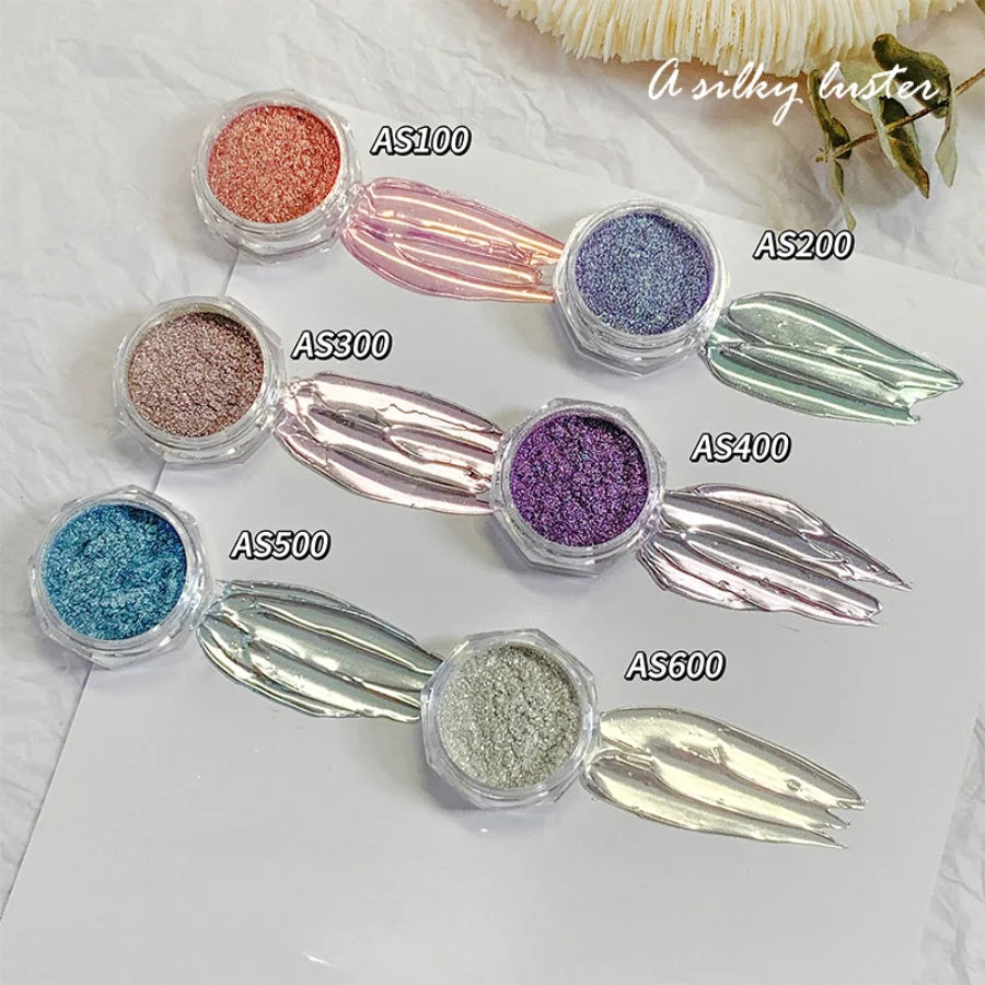 Advanced Gradient Nail Powder Magic Mirror Summer Transparent Finger Qme