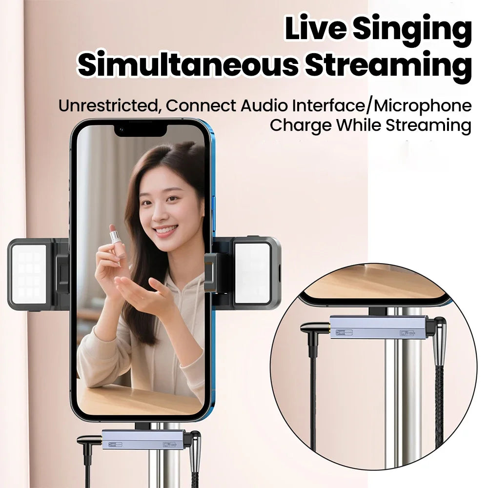 10W/100W Charging Audio Adapter 2 IN 1 USB Type C To 3.5 Jack Earphone Adapter USB-C 3 5mm Audio Converter For IPhone 15 16 17 Qme