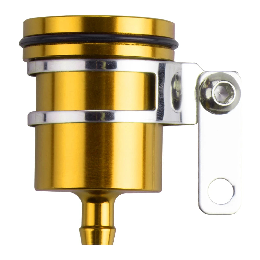 Aluminum Alloy Rear Front Clutch Tank Oil Fluid Cup Motorcycle Brake Cylinder Fluid Reservoir Motorcycle Clutch Tank Cylinder Qme Gold