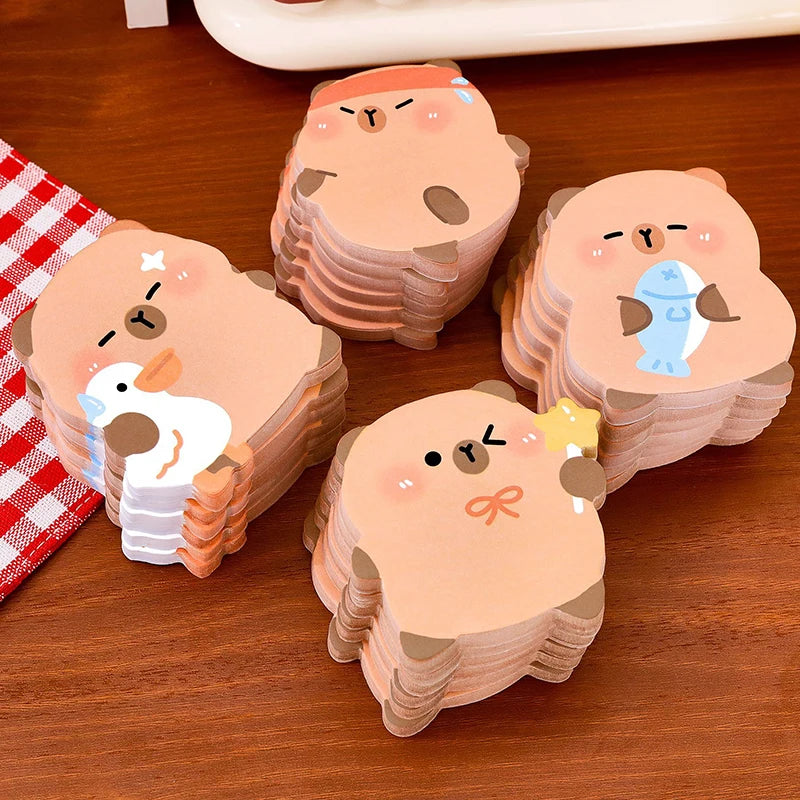 60 Sheets Capybara Post Sticky Notes High-quality Cute Reusable Qme