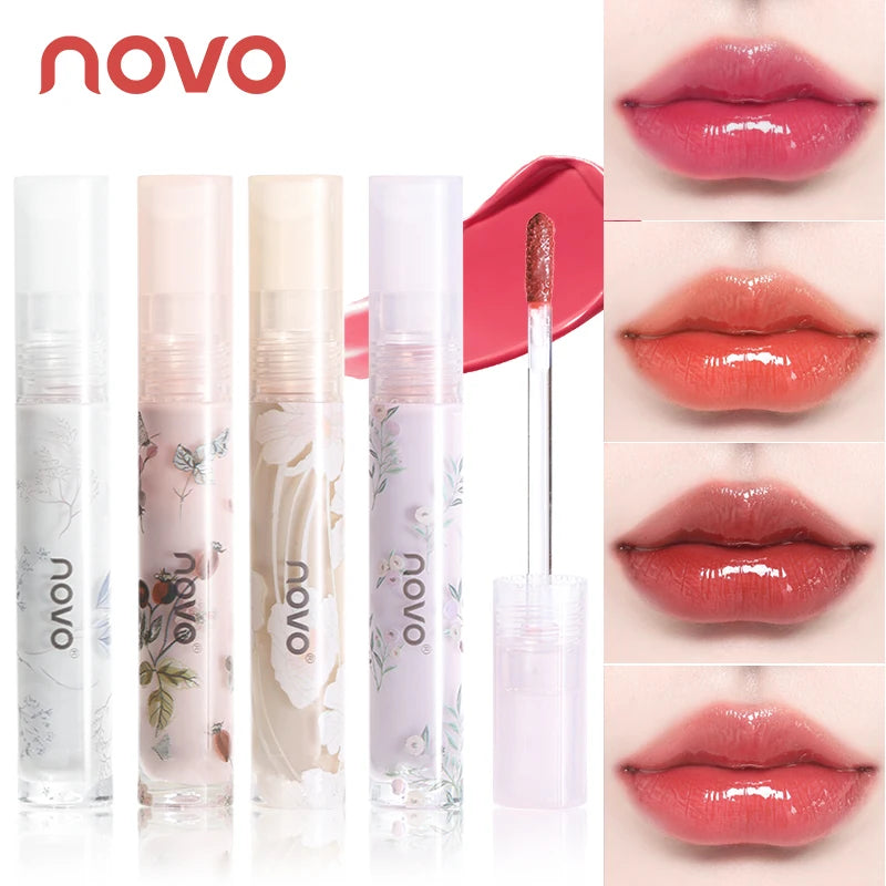 Long-Lasting Moisturizing Lip Gloss,Glossy Finish,Non-Sticky,Not Easy To Fade,Nourishing Tinted Lip Oil With Shea Butter Qme