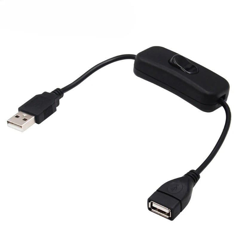 7pcs 28cm USB Cable with Switch ON/OFF Cable Extension Toggle for USB Lamp USB Fan Power Supply Line Durable HOT SALE Adapter Qme