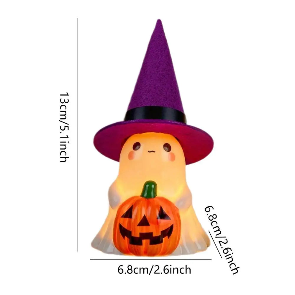 Light Up Ghost Halloween Decor Resin Decorations Indoor Led Spooky Qme PURPLE China Mainland