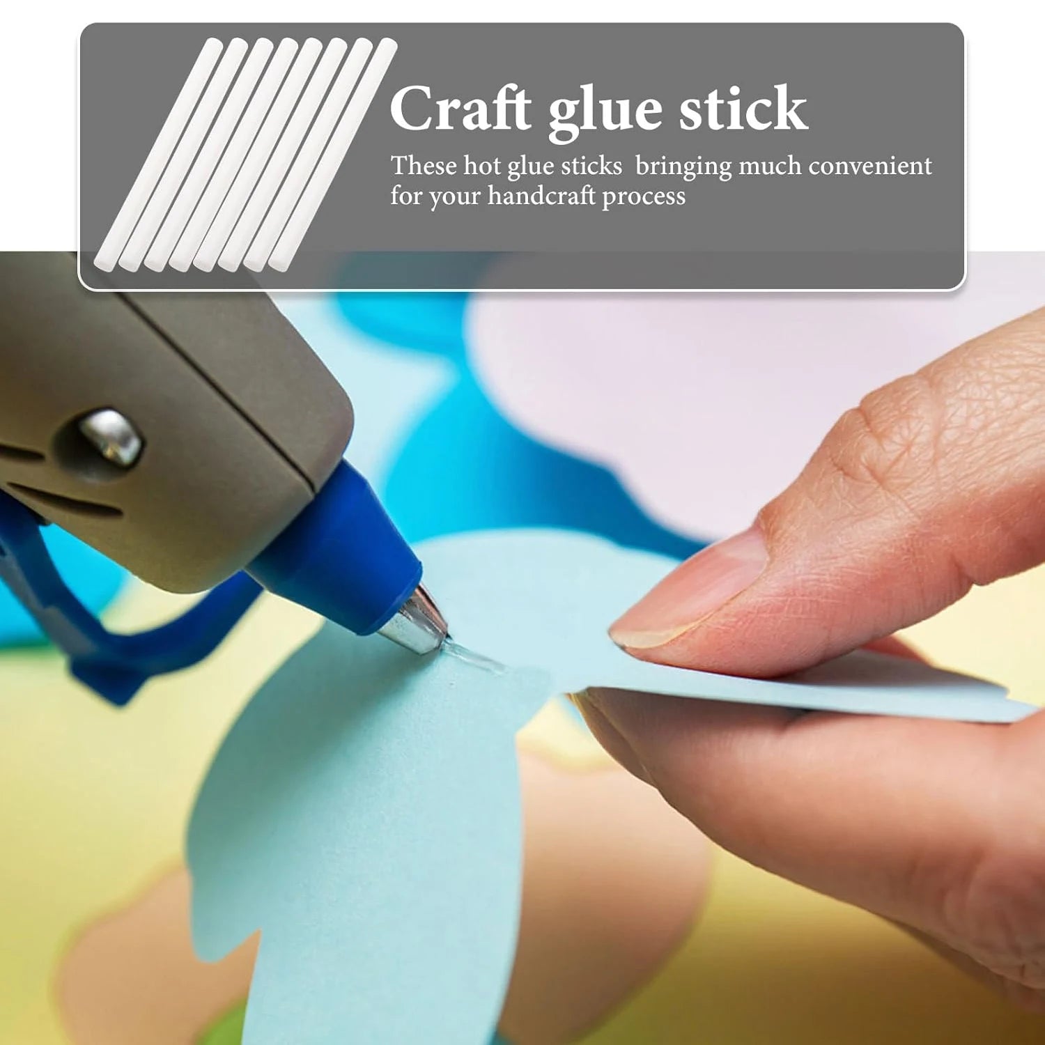 50Pcs 7mm/11mm Hot Melt Glue Stick EVA Adhesive Translucent Strong Viscosity Rods for Glue Gun Home DIY Industrial Repair Qme