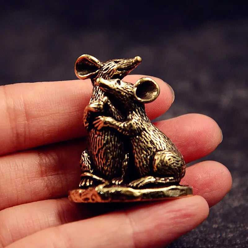 Living Room Home Decor Crafts Accessories Rat Small Statue Miniatures Qme