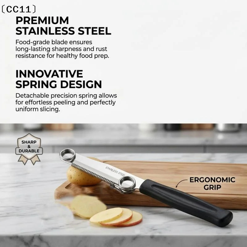 1 Stainless Steel Vegetable Fruit Peeler Adjustable Slicing Cutter Qme