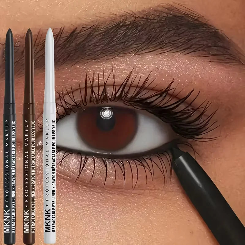 Auto Rotating Eyeliner Gel Pencil Lip Liner Easy Pigment Eye Makeup Qme