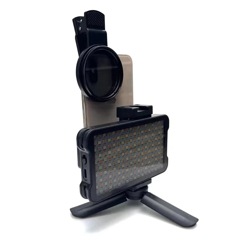 Professional Tattoo Fill Light with 180 LED Beads Reduce Reflected Light of Tattoos 52mm CPL Lens Filter Compatible any Phone Qme