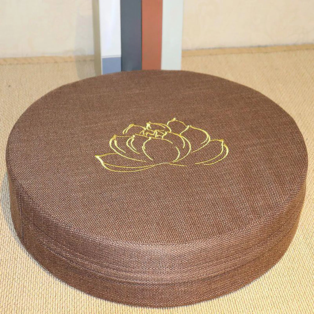 40×6cm Meditation Cushion Hard Foam Cotton Linen Detachable Washable Comfortable Floor Pillow for Balcony Living Room Tatami Qme
