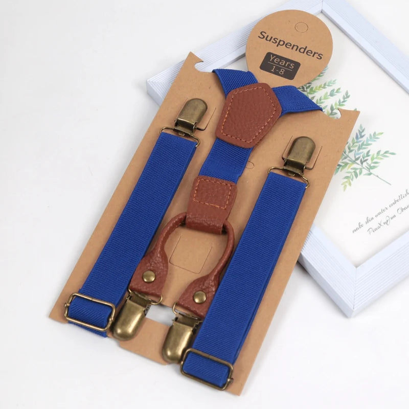 New Suspenders for Children Pants Apparel Kids Suspender Boys Girls Shirt Dress Wedding Party Clip-on Adjustable Y-back Braces Qme A-4