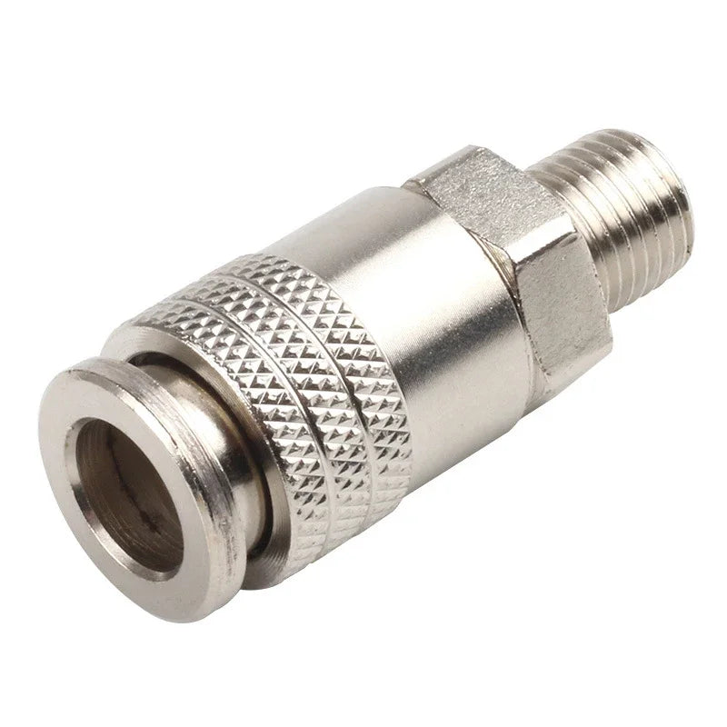 Air Compressor G1/4 Male Thread Pneumatic Fittings Adapter Metal Quick Connector EU Standard For Air Power Tools Accessories Qme