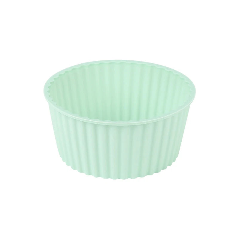 2Pcs Silicone Cake Mold For Muffin Cupcake Baking Food Grade Silicone Bagels Pan For Baking Non Stick Mini Cupcake Mould Qme Light green