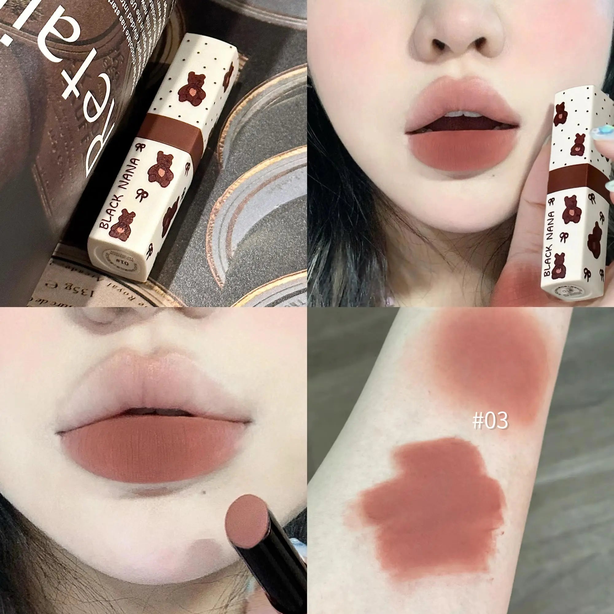 Matte Velvet Lipstick Cute Female Natural Lip Mud Student Party Qme DB87-3