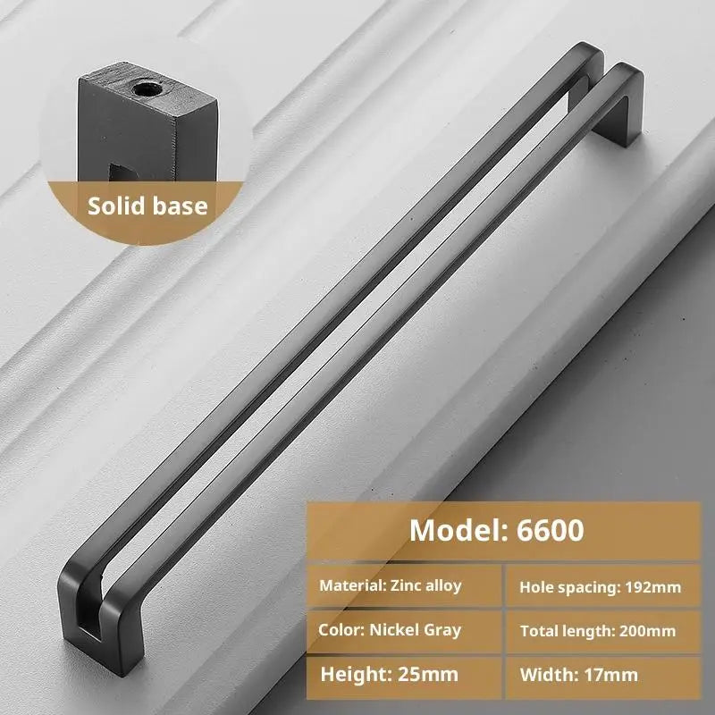 Nordic Furniture Handles Gray Black Brushed Kitchen Cabinet Pulls Handle For Cabinets And Drawers Knobs Kitchen Accesso Hardware Qme A6