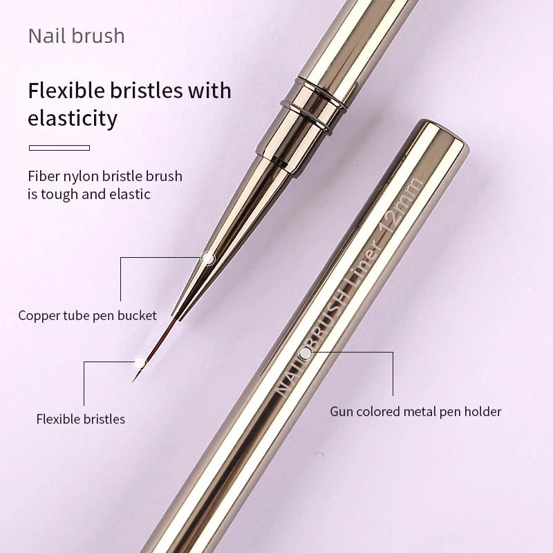 Nails Art Liner Brushes Elongated Lines Striping Drawing Painting 6 9 Qme