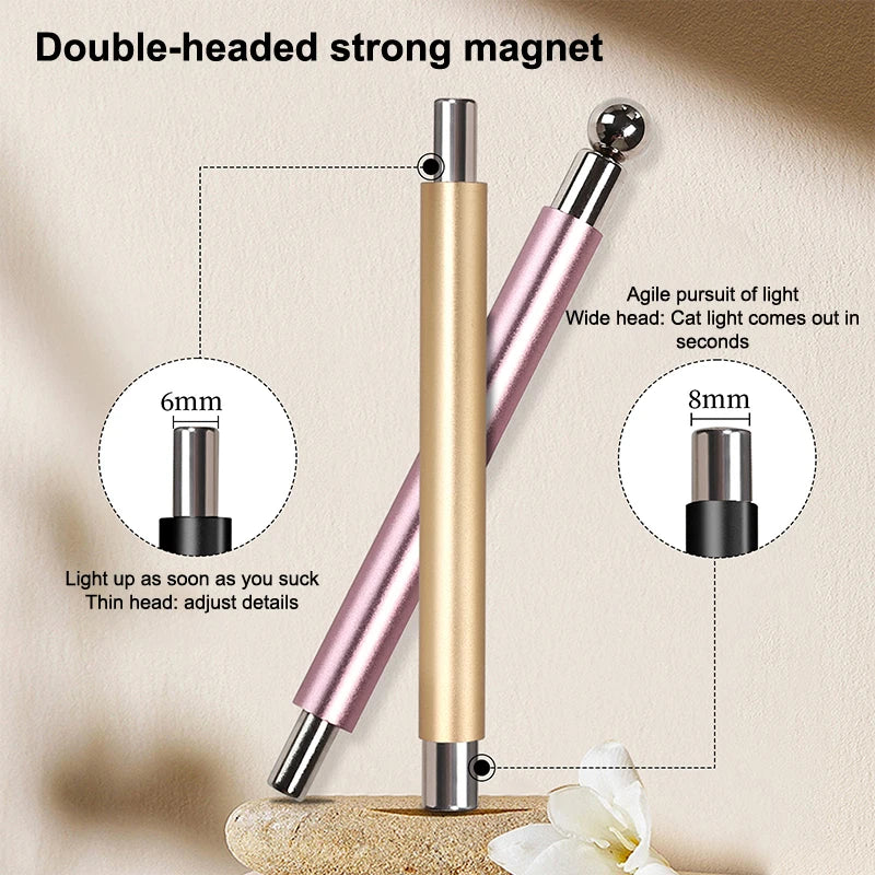 Double-end Cat's Eye Nail Magnetic Stick Glossy Steel Balls 8 Strong Qme
