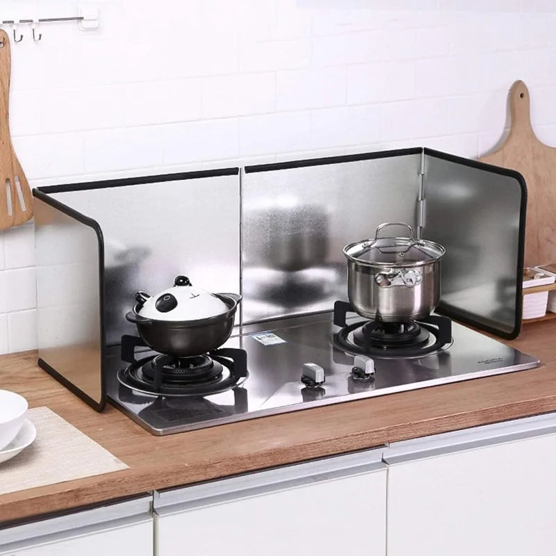 Foldable Kitchen Gas Stove Baffle Oil Splash Protector Splash-proof Qme