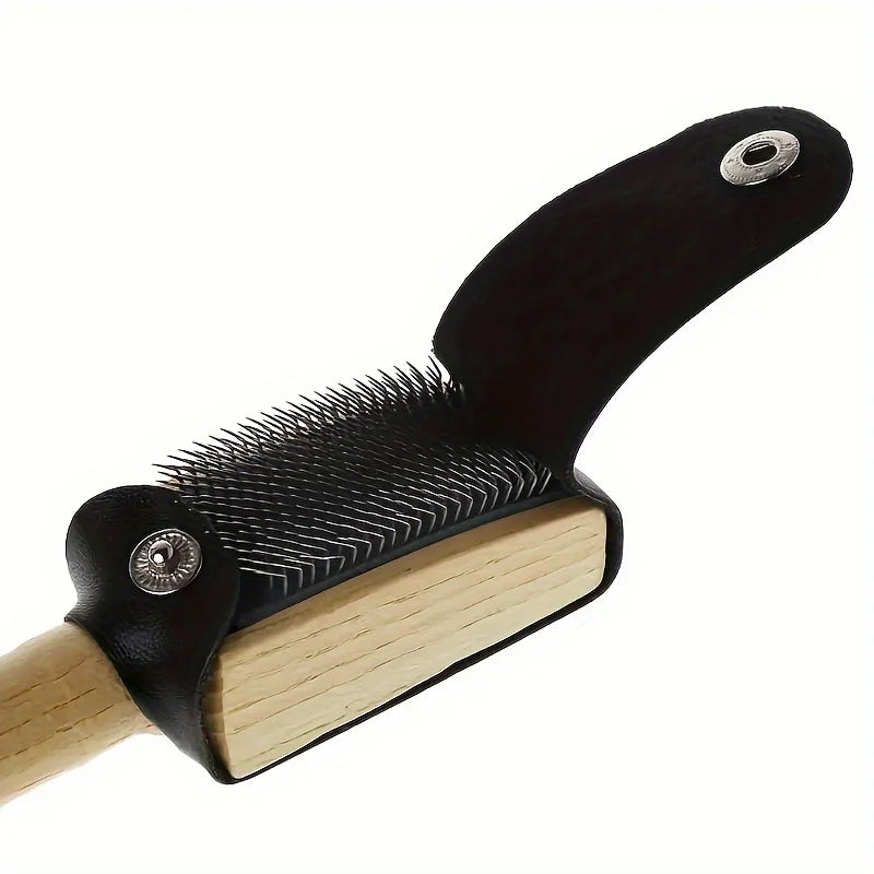 Shoe Brush, Ballet Dance Shoe Wire Brush PU Protector Wood Handle Ballroom Soles Latin Dance Shoe Brushes Qme
