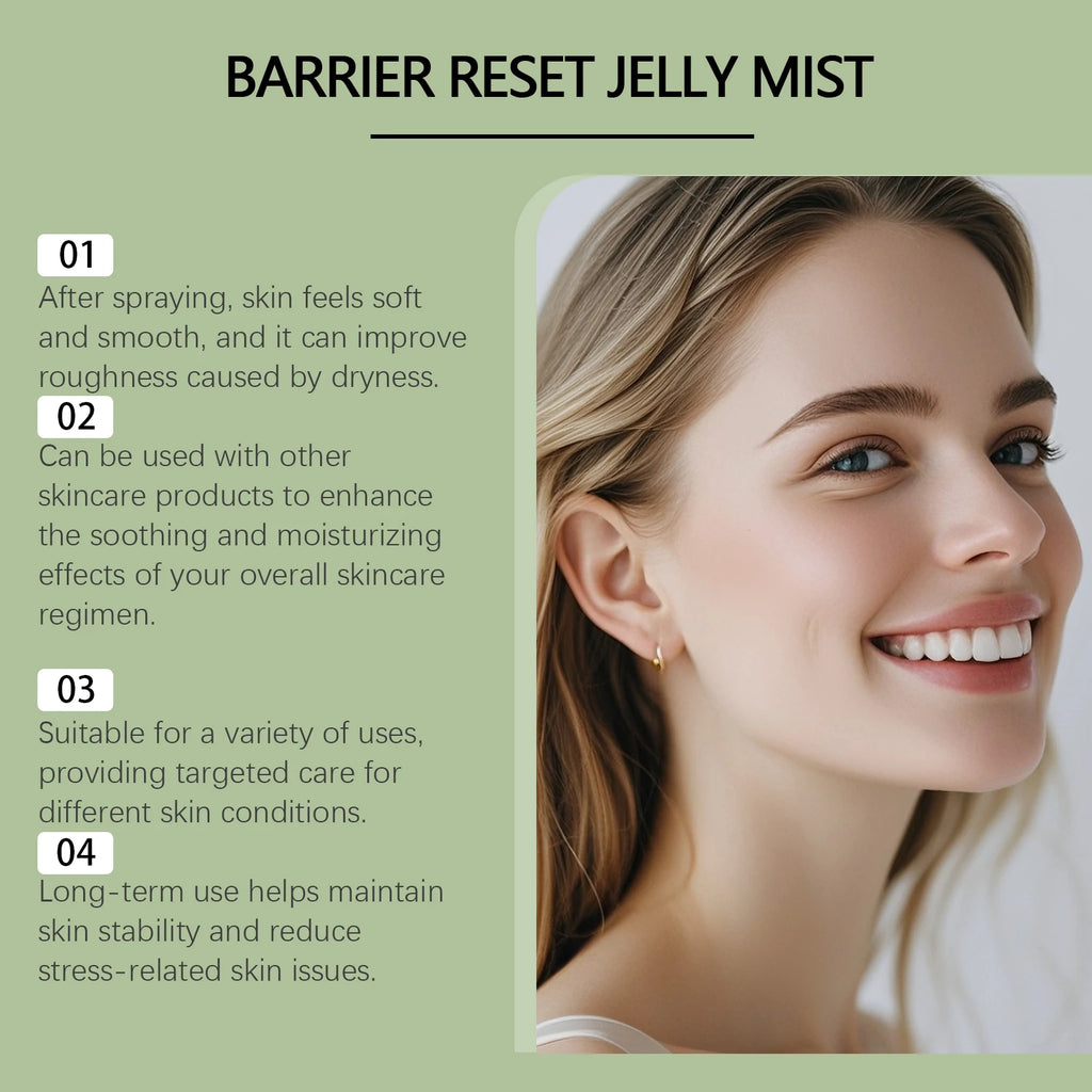 Jelly Toner Spray Refreshing Relieves Redness Repair Soothing Facial Spray for Smooth Glowing Skin Moisturizing Cooling Skincare Qme