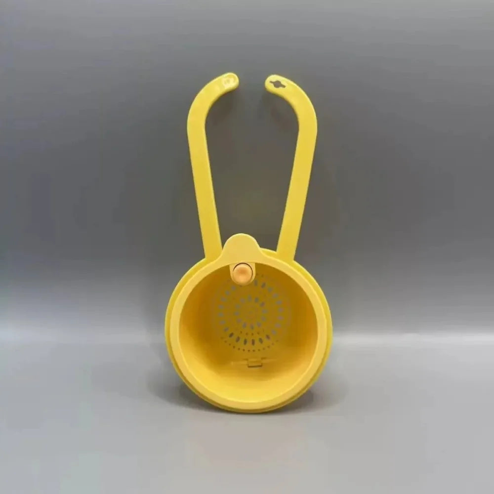 Kitchen Press-Type Drain Basket Food Strainer & Sink Organizer For Wash Fruit Restaurant Bar Buffet Use Hangable Filter Basket Qme YELLOW