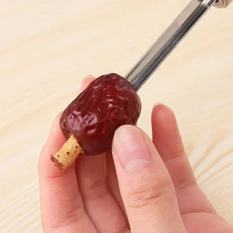 Stainless Steel Apple Corer Fruit Seed Core Remover Pear Apple Corer Seeder Slicer Knife Kitchen Gadget Fruit Vegetable Tool Qme