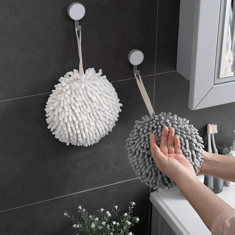 1pc Kitchen Hanging Quick-Drying Cleaning Handball, Hangable Bathroom Absorbent Soft Accessories, Home Towels Hand Towel Qme