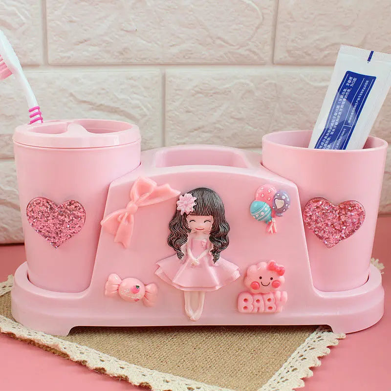 Hello Kitty Kuromi Toothbrush Holder Home Bathroom Storage Box Qme 6