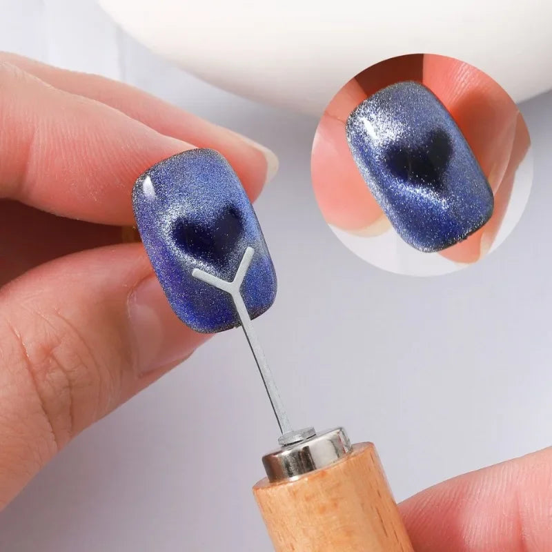 Y-shaped Cat Eye Magnet Wire Nail Art Magnetic Stripe Creating 3D Heart Cat Eye Nail Art Tools Accessories Multifunction Magnet Qme