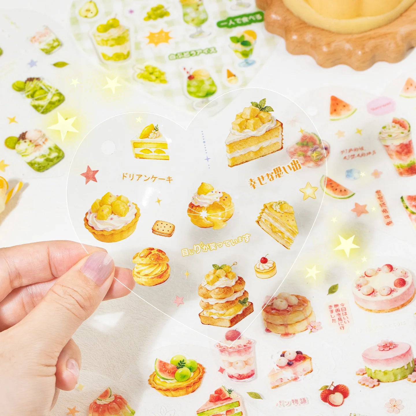 20 Sheets Cute Dessert Die Cut Sticker Book Kawaii Stationery Stickers for Scrapbooking School Supply Hand Account Decoration Qme
