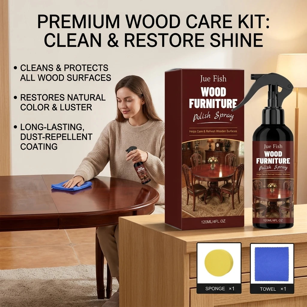 Beeswax Polish Spray Remove Dust Brightening Improve Dull Paint Surface Prevent Drying & Cracking Home Wood Furniture Care Agent Qme