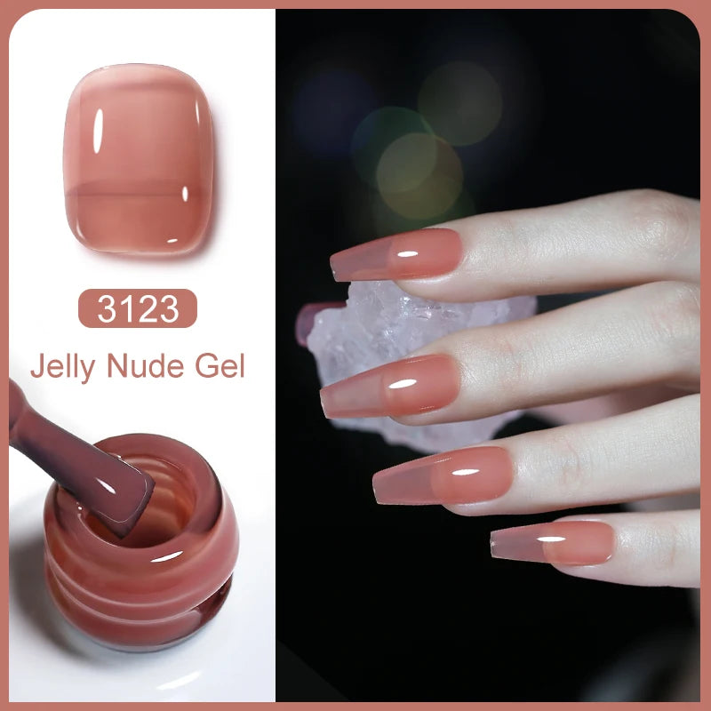 Arte Clavo 44 Colors Jelly Nude Gel Nail Polish Semi Transparent