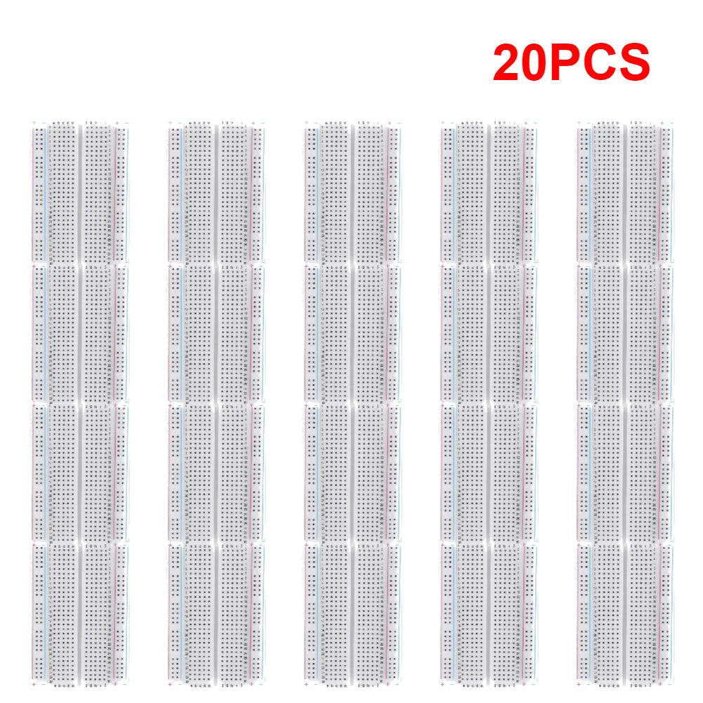 DIY Mini Bread Board Spliceable Universal Test Protoboard 400 Tie Points Solderless PCB Breadboard for Bus Test Circuit Board Qme 20PCS