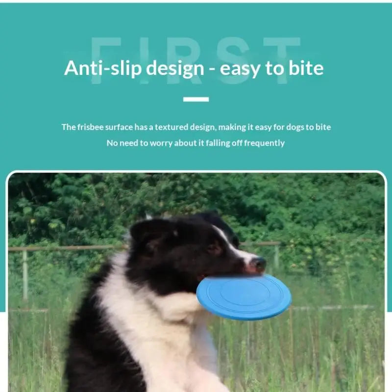 Interactive Silicone Flying Saucer Toy Dogs Cats Chew Resistant Disc Qme