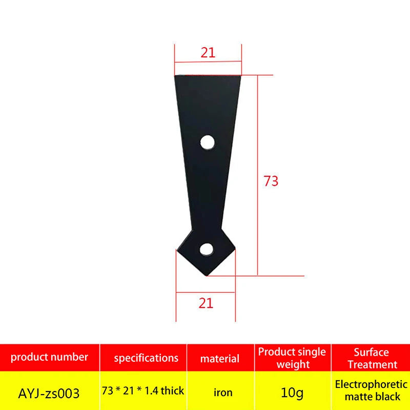 Durable 2PCS Furniture Cupboard Door Hinge Folding Black Iron Hinge For The Cabinet Door Hardware Accessories For Home Use Qme A2