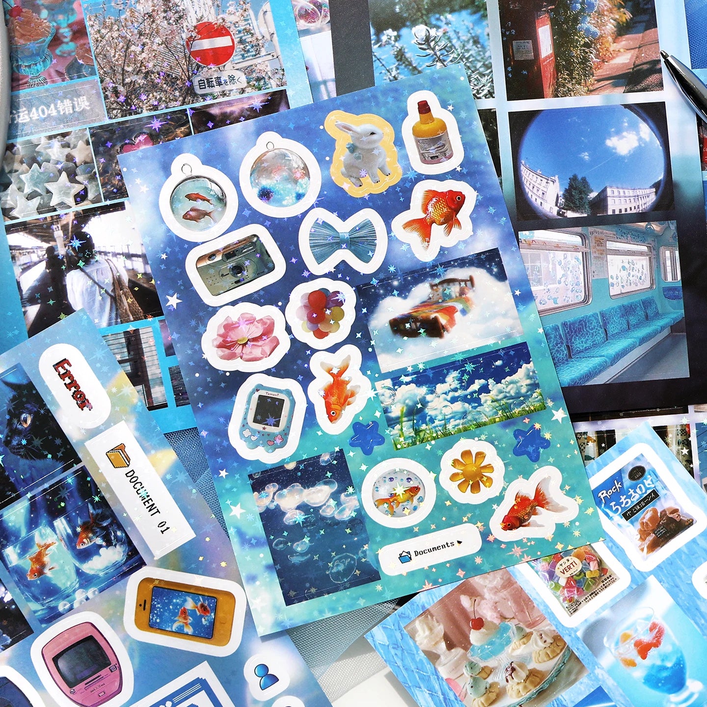 20 Pcs Fragmented grocery store series Cute Die-Cut Stickers Book for DIY Scrapbook Phone Case Decoration Aesthetic Stationery Qme